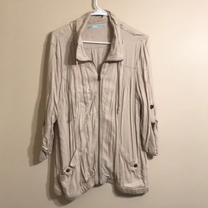 Cream Casual Bomber Jacket